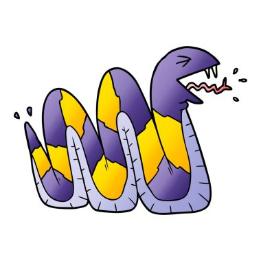 Çizgi film yılanının vektör çizimi