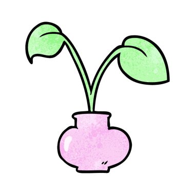 vektör çizim karikatür ev bitkisi