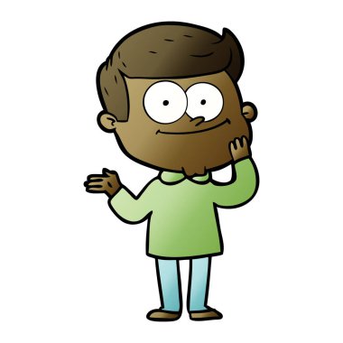 vektör çizim karikatür mutlu adam