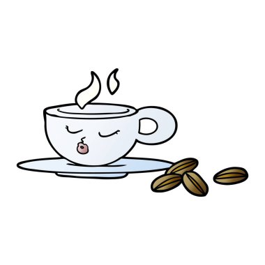 vektör karikatür espresso kupa