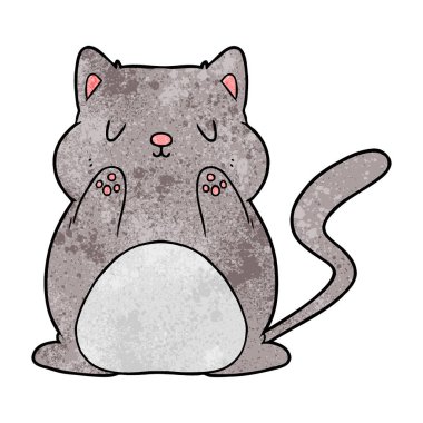 Çizgi film kedisinin vektör çizimi