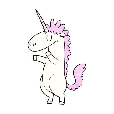 vektör çizim karikatür unicorn