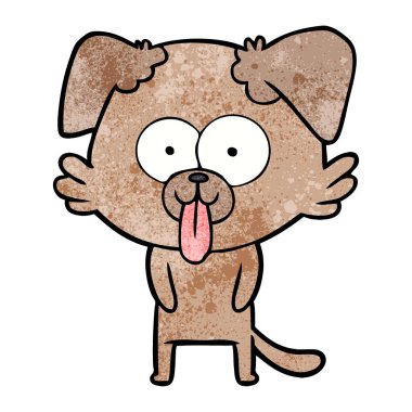 yapışkanlık dışarı dil ile karikatür köpek