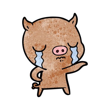 işaret ağlıyor çizgi film domuz