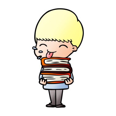 mutlu çizgi film çocuk vektör çizim