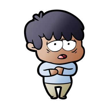 Çizgi film çocuğunun vektör çizimi