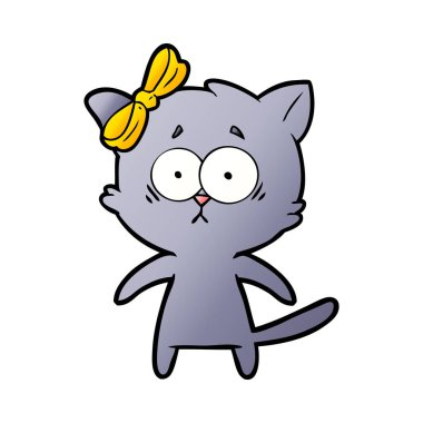 Çizgi film kedisinin vektör çizimi