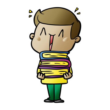 vektör çizim karikatür mutlu adam