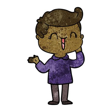 vektör çizim karikatür gülen çocuk