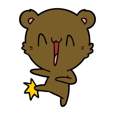 mutlu ayı tekme çizgi film