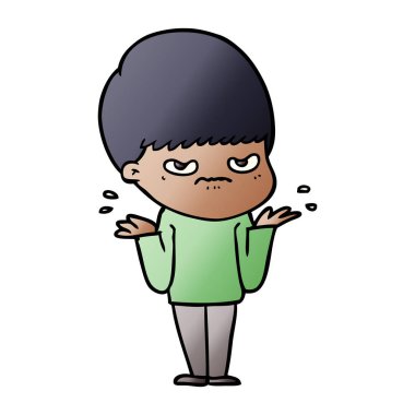 rahatsız çizgi film çocuk vektör çizim