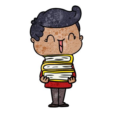 vektör çizim karikatür gülen çocuk