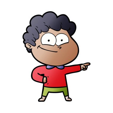 vektör çizim karikatür mutlu adam