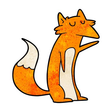 Çizgi film tilkisinin vektör çizimi