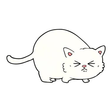 Çizgi film kedisinin vektör çizimi