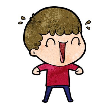 vektör çizim karikatür adam gülen