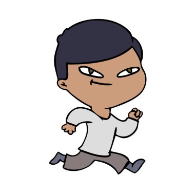 Çizgi film çocuğunun vektör çizimi