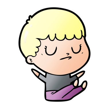 vektör çizim karikatür huysuz çocuk