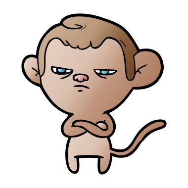 Çizgi film maymununun vektör çizimi