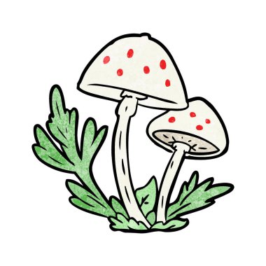 Çizgi film mantarlarının vektör çizimi