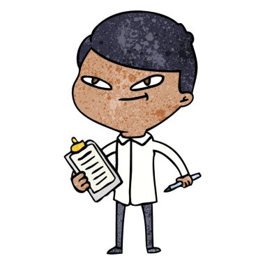 Çizgi film çocuğunun vektör çizimi