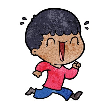 vektör çizim karikatür adam gülen