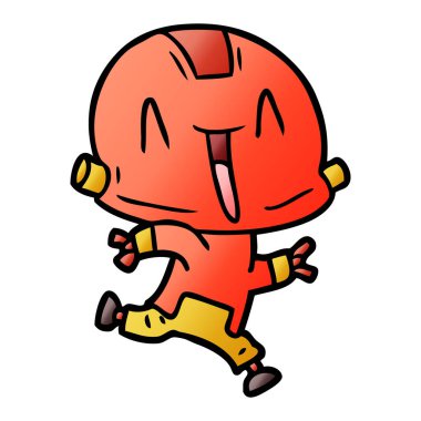 Çizgi film robotunun vektör çizimi