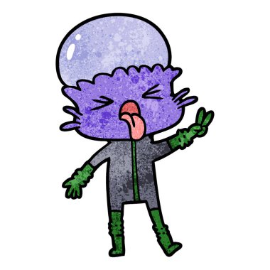 Çizgi film uzaylılarının vektör çizimi