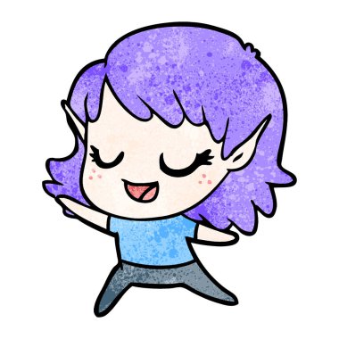 dans karton mutlu elf kızı