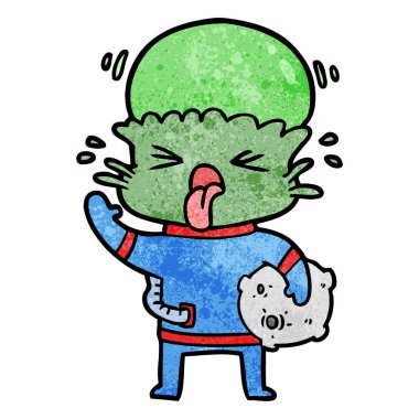 Çizgi film uzaylılarının vektör çizimi