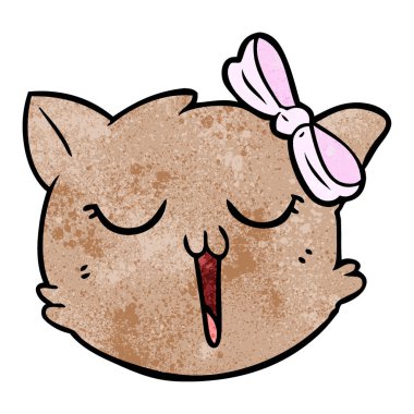 vektör çizim karikatür kedi yüz