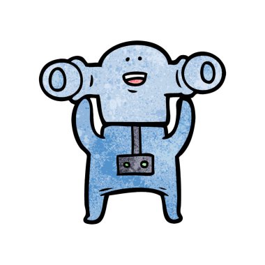 sallayarak dostu karikatür uzaylı