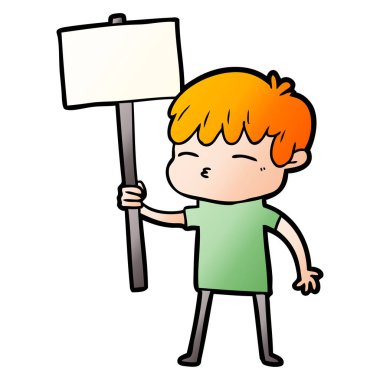 vektör çizim karikatür meraklı çocuk