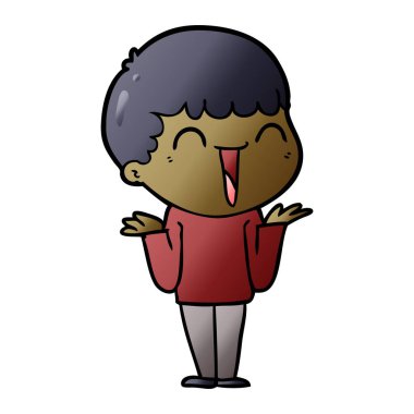 vektör çizim karikatür mutlu adam