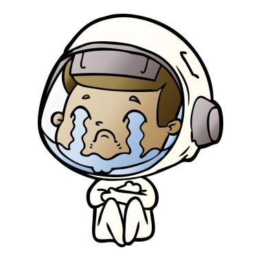 Çizgi film astronotunun vektör çizimi