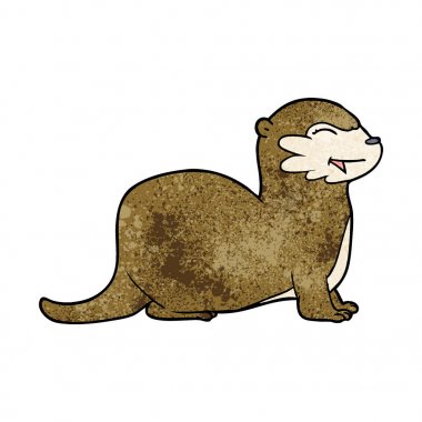 su samuru karikatür gülen vektör çizim