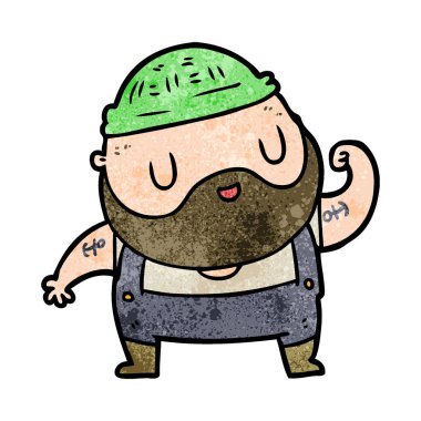 vektör çizim karikatür zor balıkçı