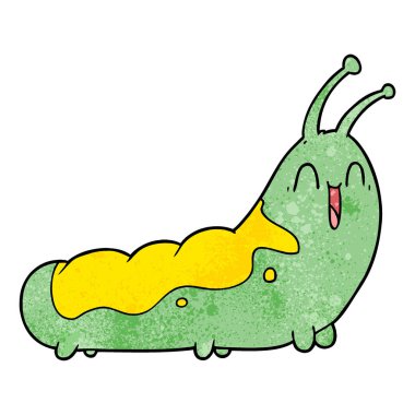 komik karikatür caterpillar vektör çizim