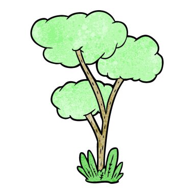 Çizgi film ağacının vektör çizimi