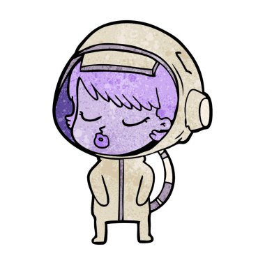 çizgi film güzel astronot kız