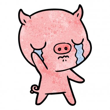 sallayarak veda ağlıyor çizgi film domuz