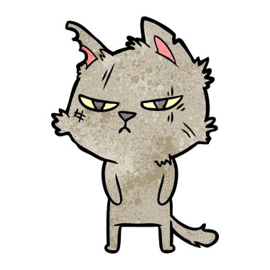 vektör çizim zor karikatür kedi