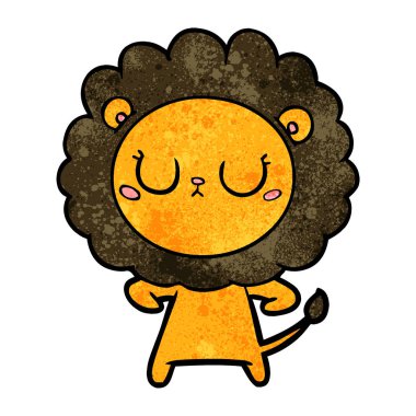 Çizgi film aslanının vektör çizimi