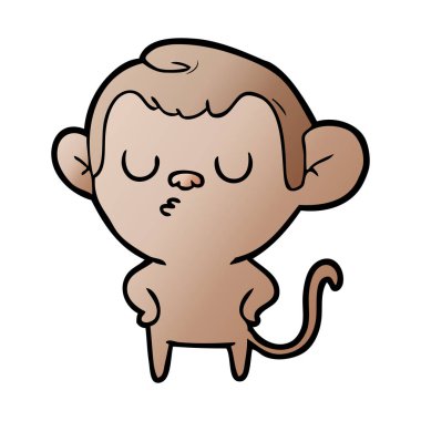 Çizgi film maymununun vektör çizimi