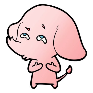 Çizgi film filinin vektör illüstrasyonu