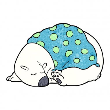 Kutup ayısı uyku çizgi film