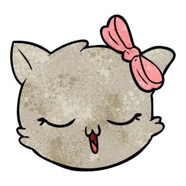 vektör çizim karikatür kedi yüz