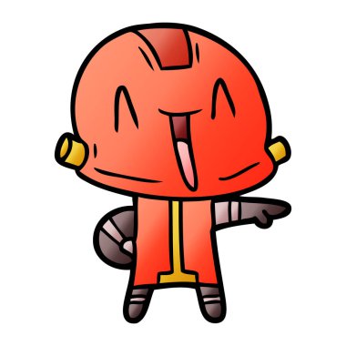 Çizgi film robotunun vektör çizimi