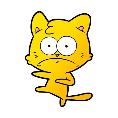 Çizgi film kedisinin vektör çizimi
