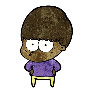 Çizgi film çocuğunun vektör çizimi